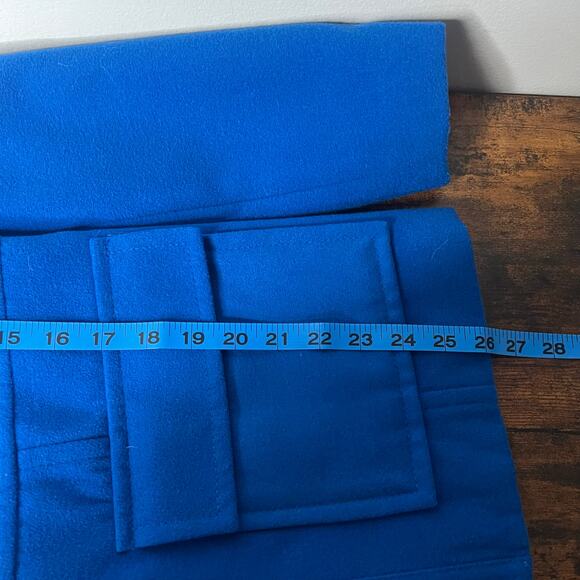 Old Navy Royal Blue Coat Women’s M Toggle Button Peacoat Hood Preppy Nautical - Picture 9 of 10